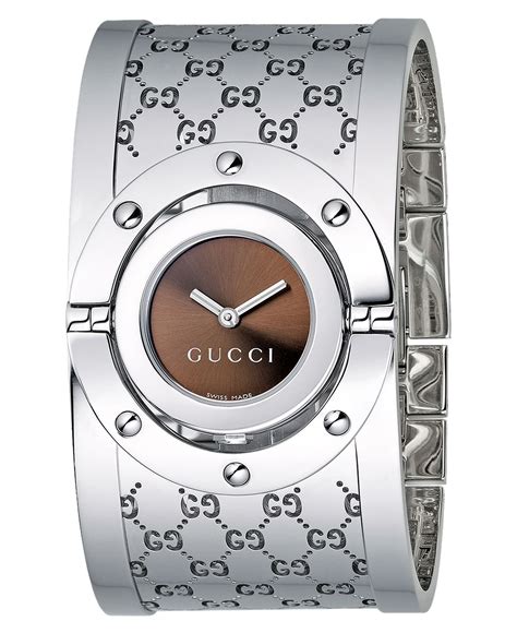 gucci women's twirl swiss made quartz bangle bracelet watch|Gucci bangle watch for women.